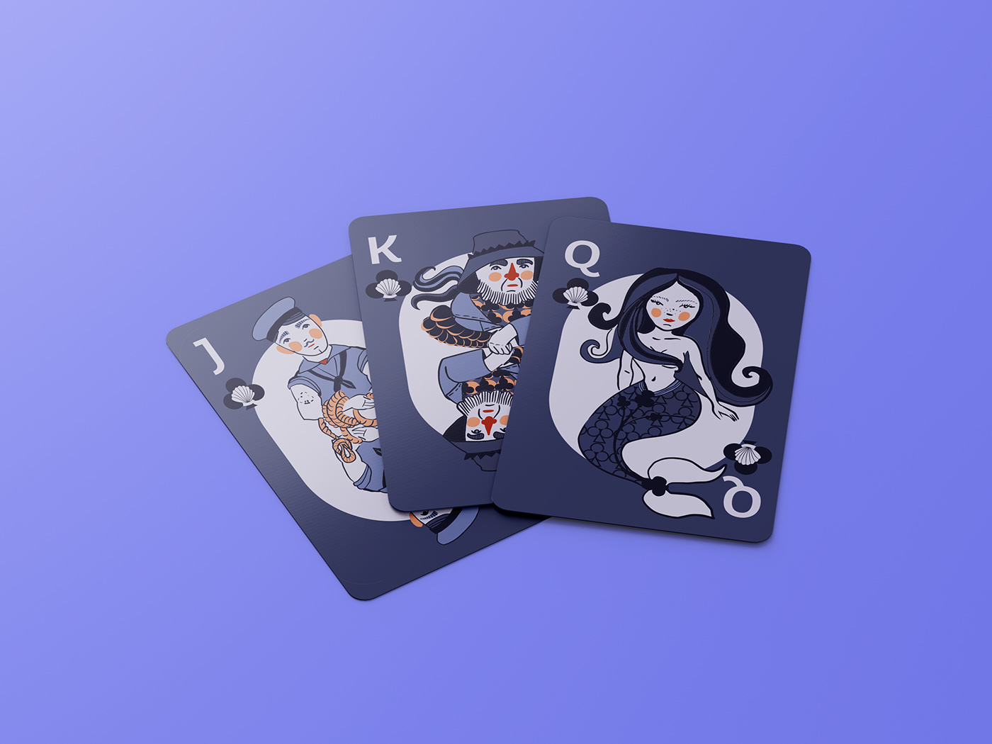 adobe illustrator Graphic Designer graphics playing card Playing Cards Sailor sea vector