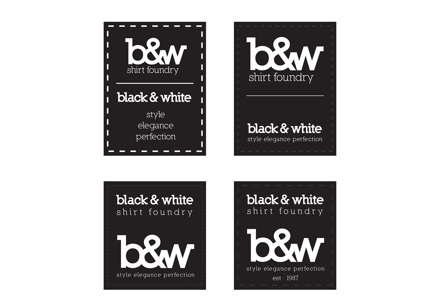 black White Black&white Classic shirt collar branding  design logo apparel