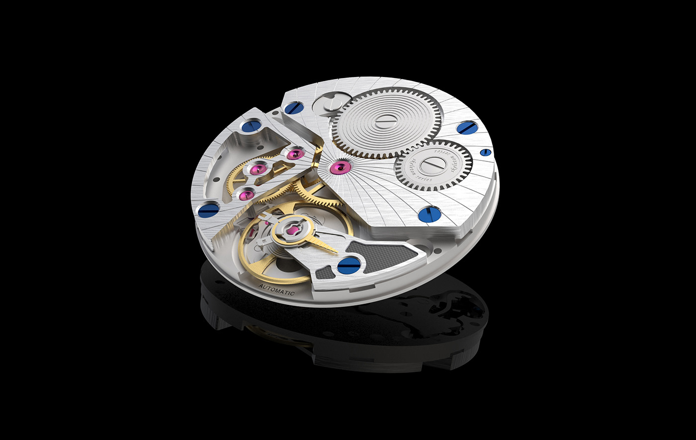 automatic cad design Engineering  industrial design  jewlery keyshot movement Solidworks watch