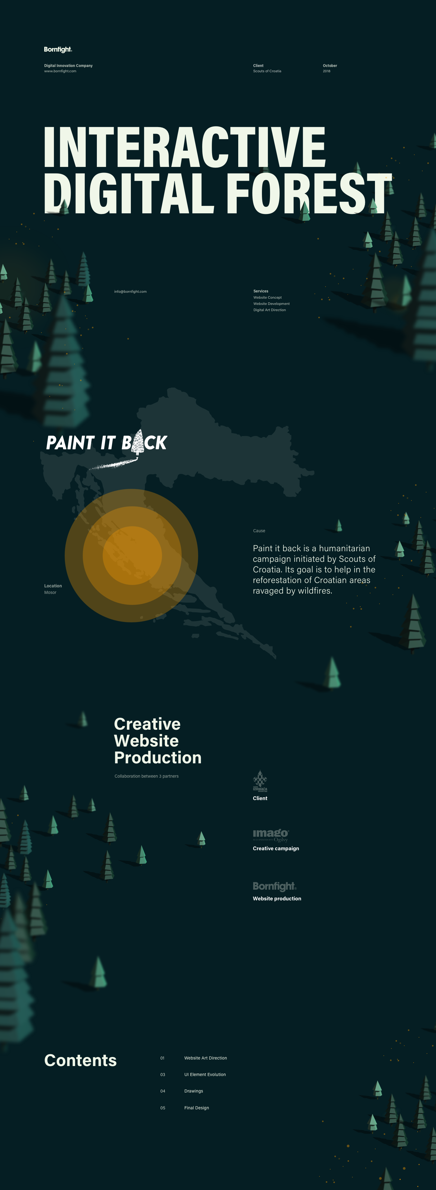 art direction  interaction Web Design  UI/UX campaign digital forest