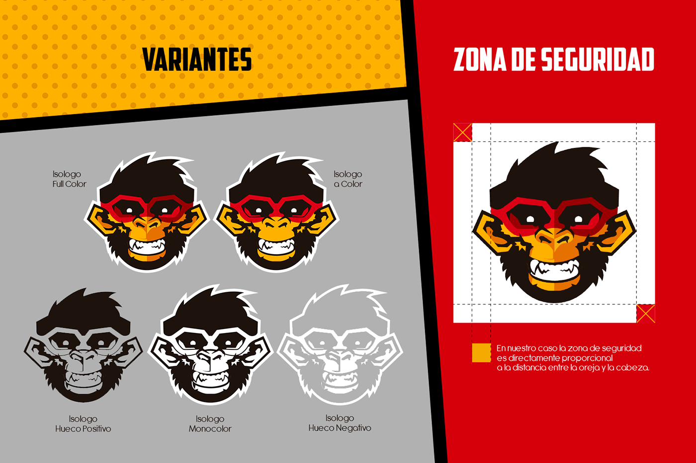 brand primate monkey Papelería corporativa marca material POP social media geek comic