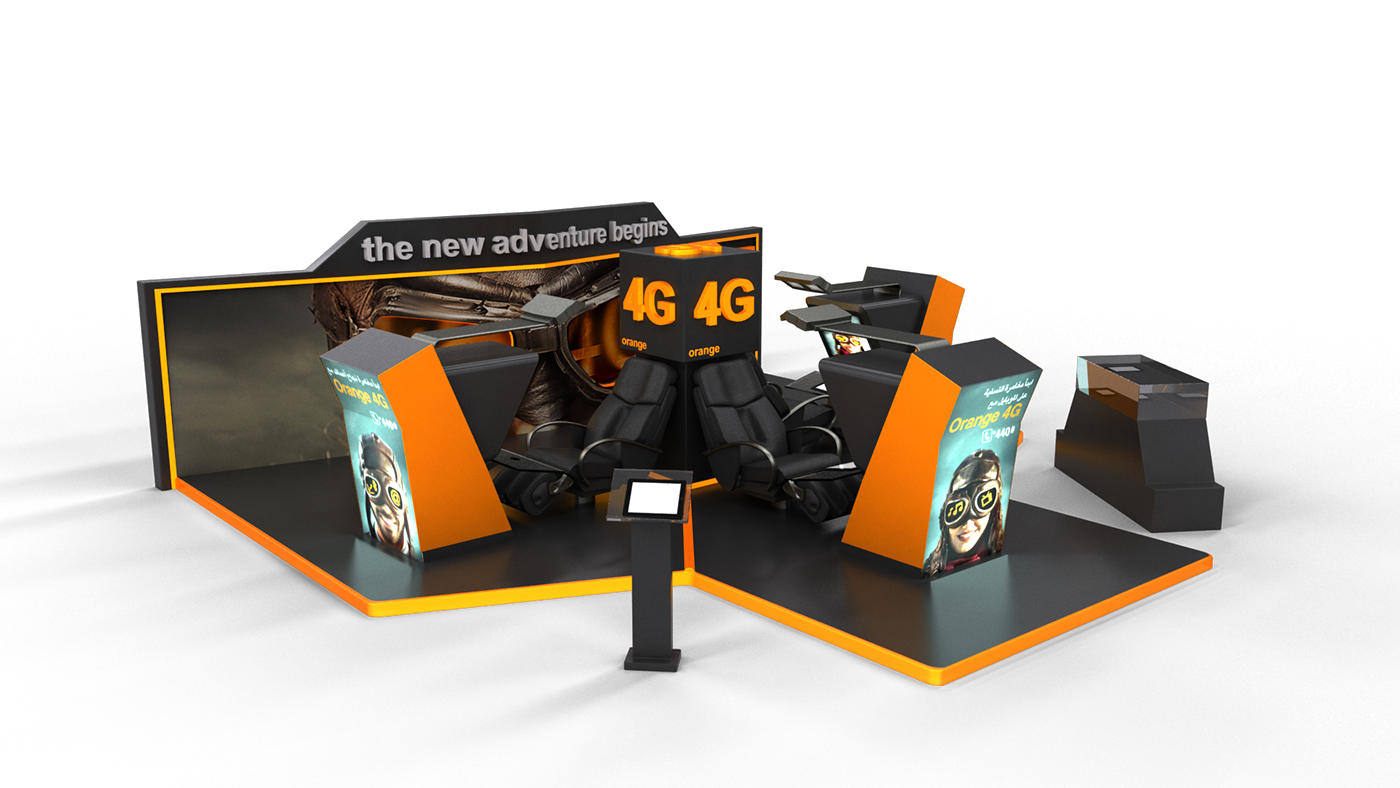 Adobe Portfolio orange 4g concept telecomunication dramatic speed Internet 3D