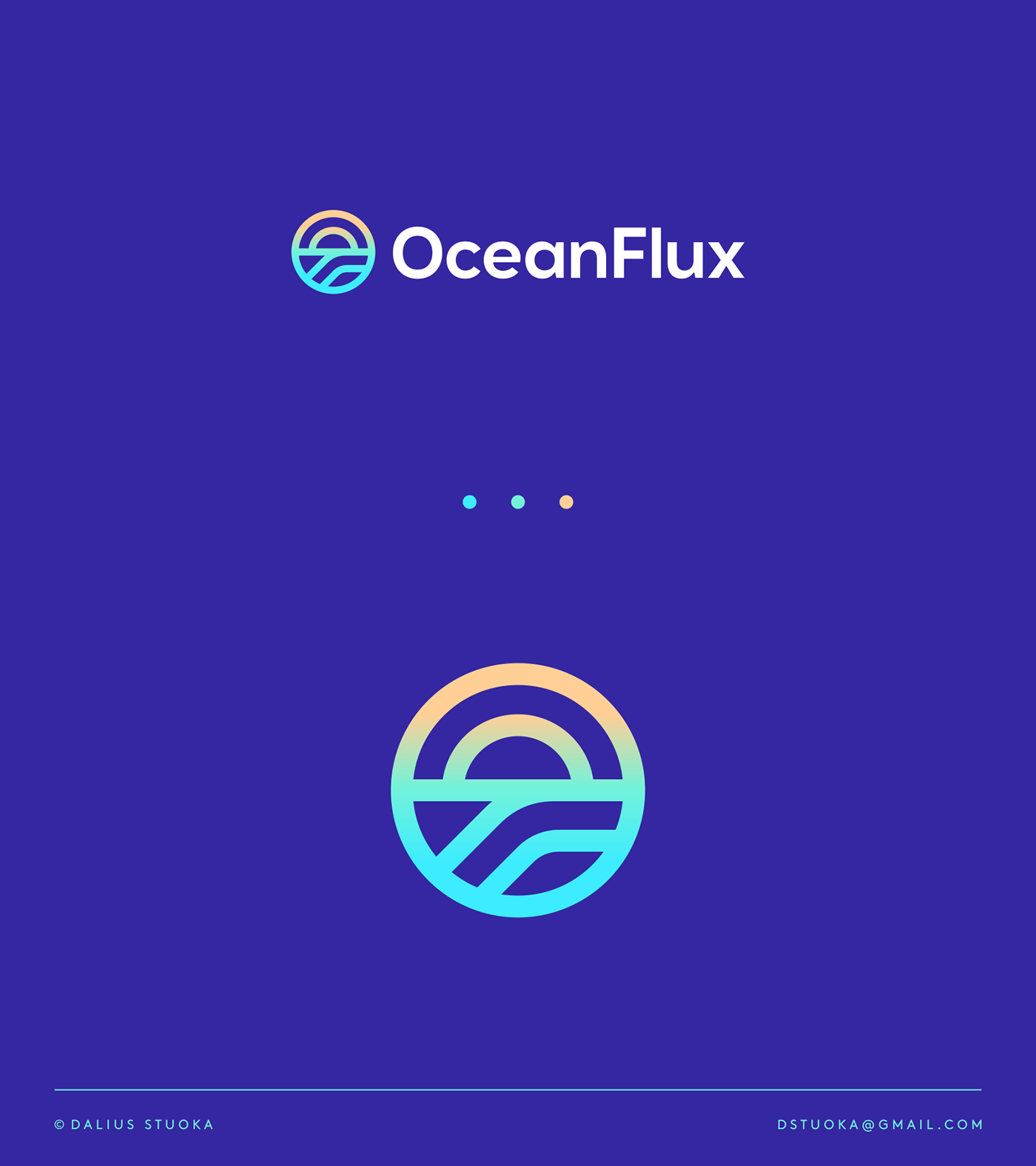 logo design branding  modern geometric simple Ocean Sun Nature Travel