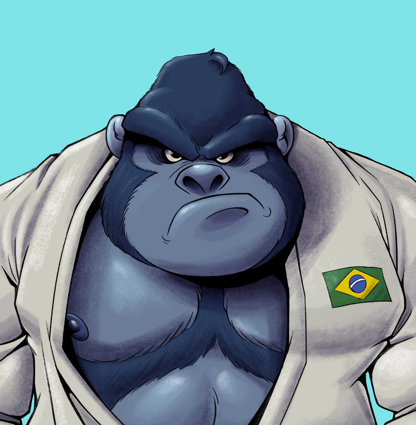Mascote para academia de judô no Brasil