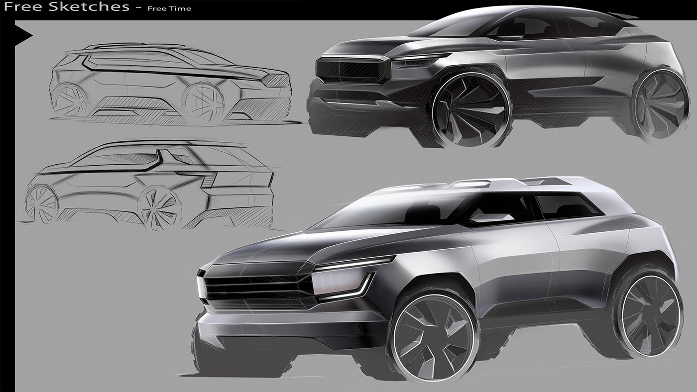 3D automotivedesign cardesign industrialdesign Render sketch