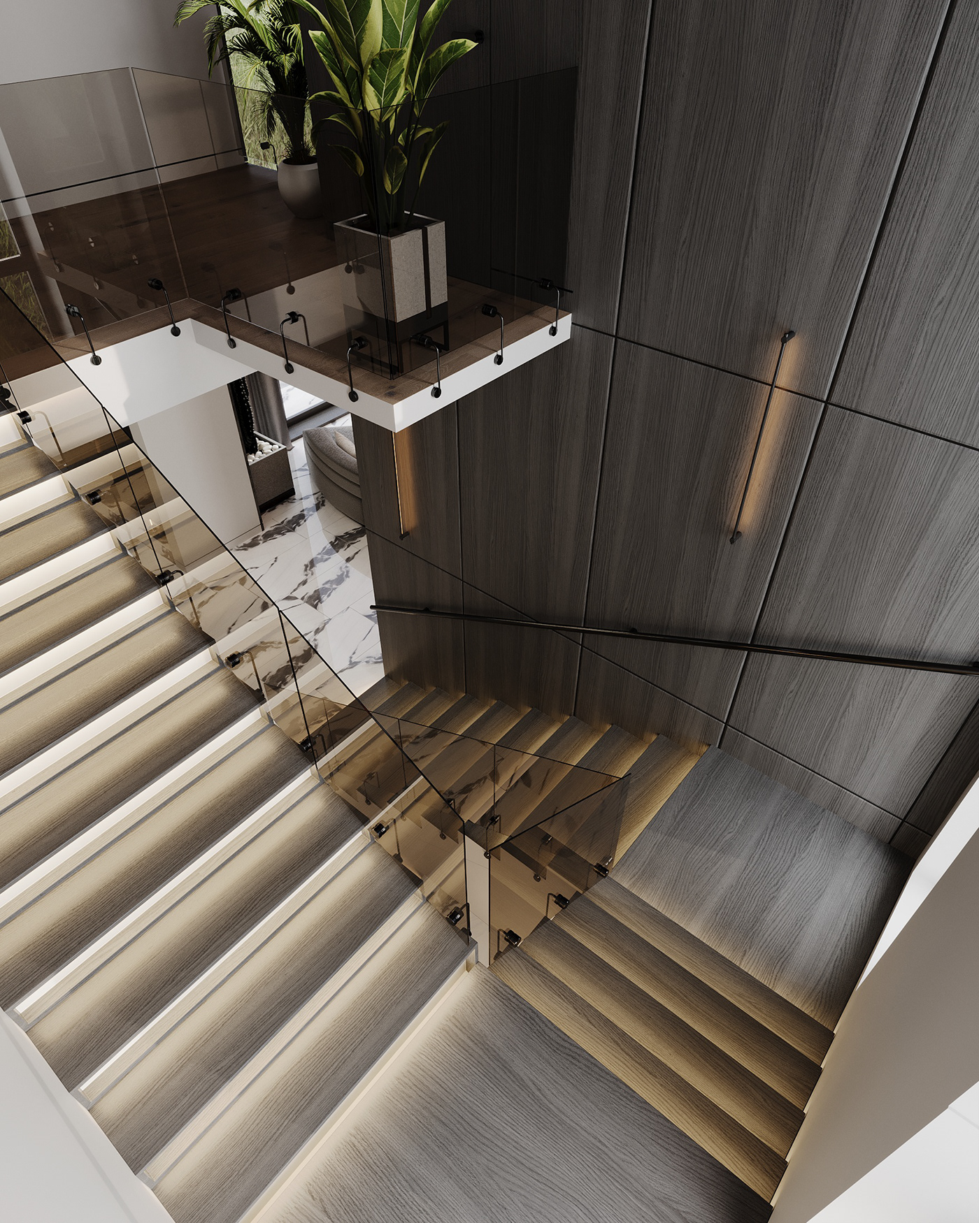 corridor Interior design designer luxurydesign modern moderndesign livingroom 3dsmax visualization