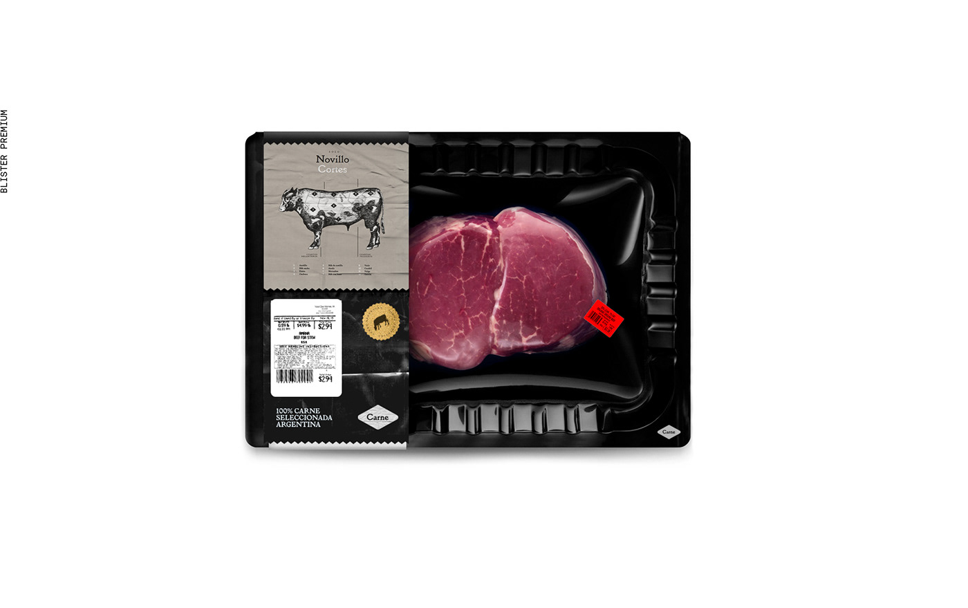 Food  meat butcher black minimal White red blood foodstyle conceptual