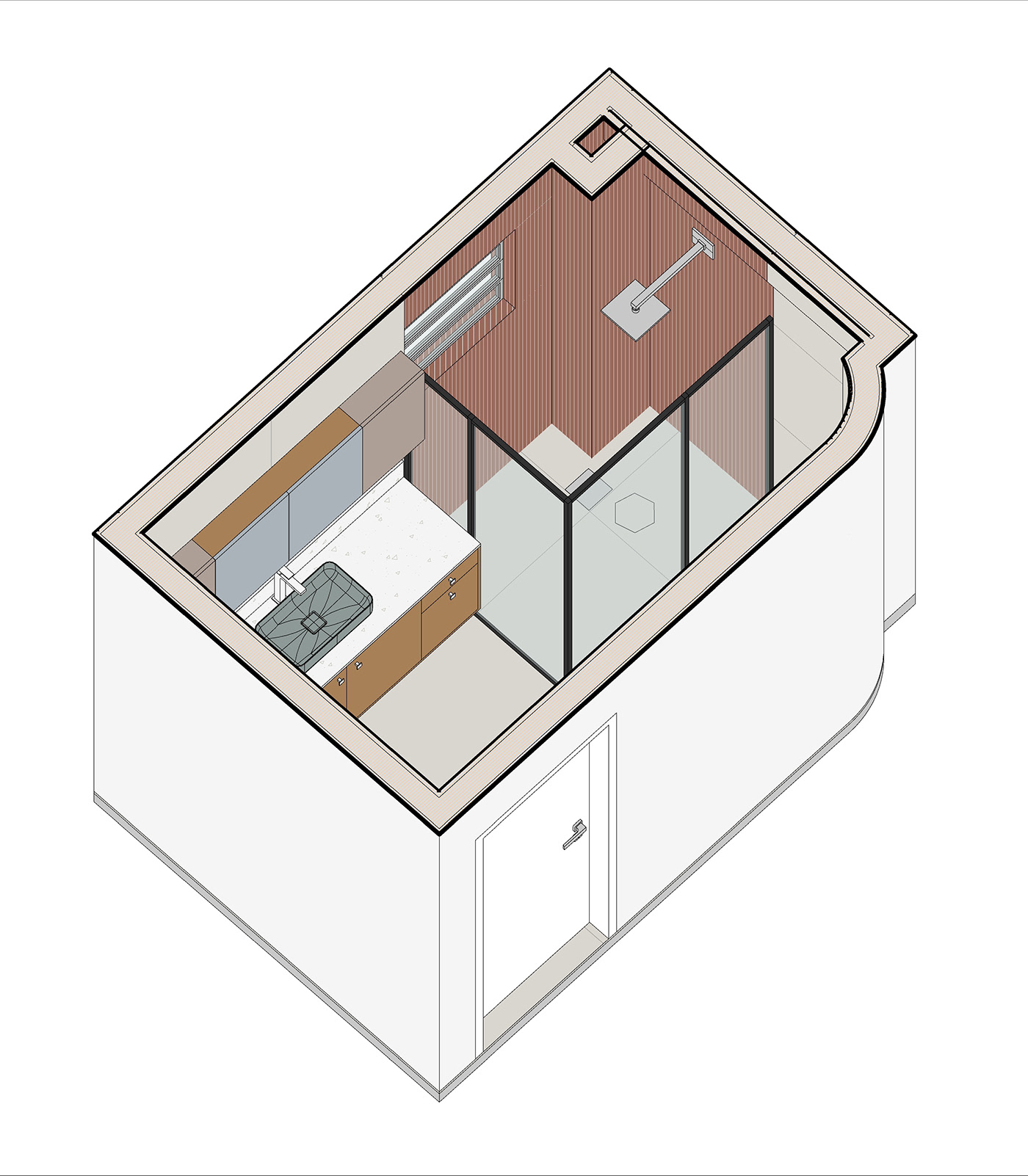 banheiro interiores 3D interior design  CGI Render revit lumion apartamento projeto de interiores