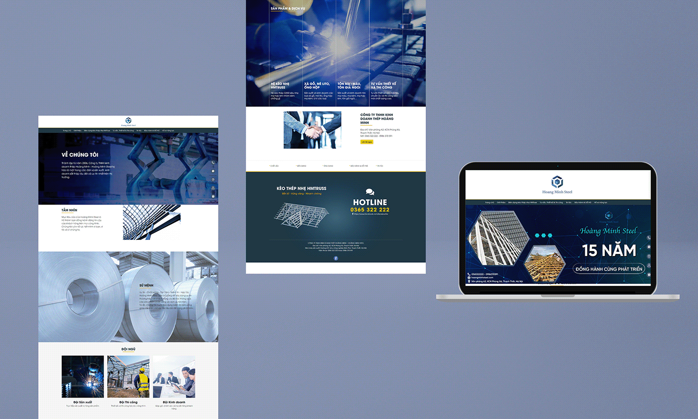 landing page PITDA steel UI/UX Web Design  Website Website Design