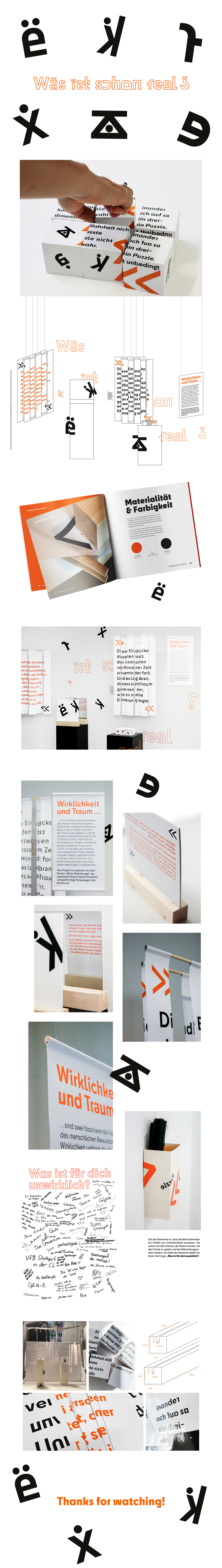 Murakami reality design installation dream orange typography   graphic design  CDME würzburg