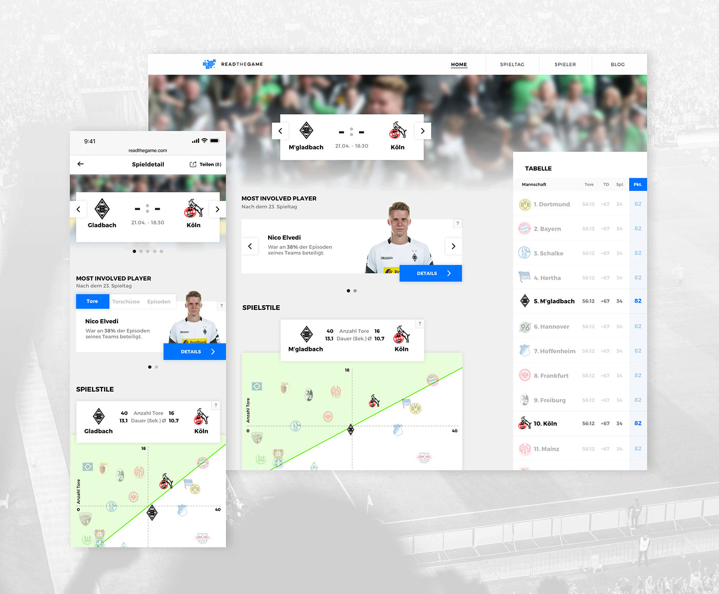 football soccer UI ux Interface user interface user experience digital sport