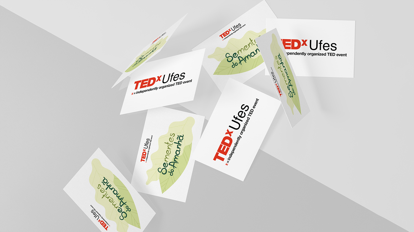 TED TEDx UFES TEDxUfes crachá banner Display adesivo folhas Cartão Postal