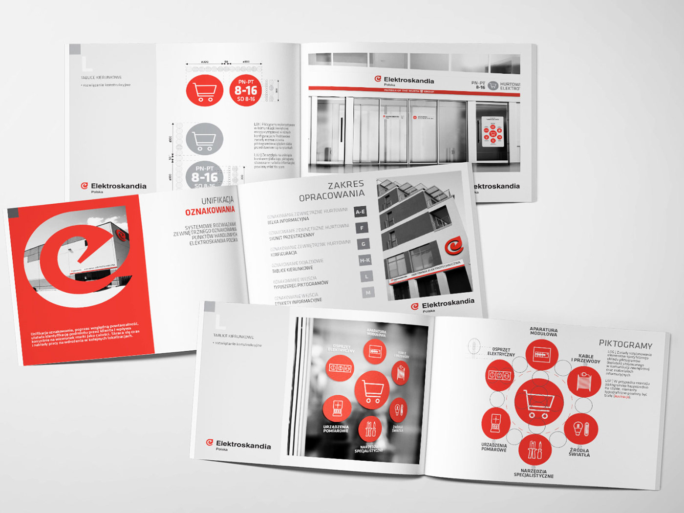 graphic brands identification elektroskandia creation Project Catalogue poster calendar business card