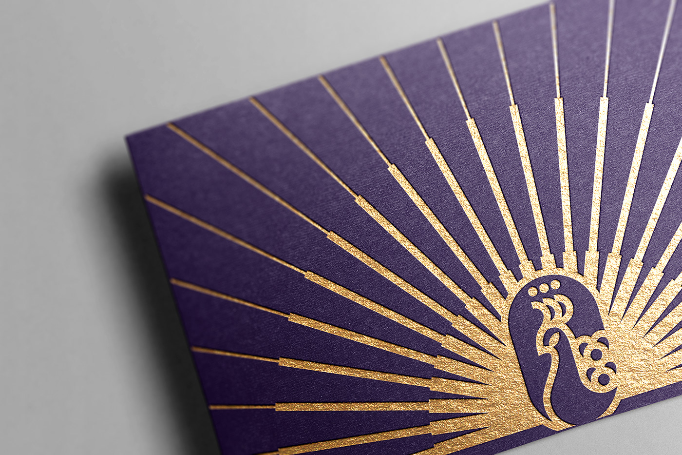 brand identity business card gold hochiminh logo peacock persian purple saffron vietnam