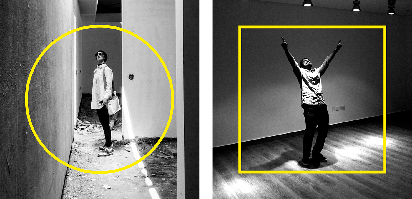architecture Opposites antagonic balance yellow circle square Kuwait studio
