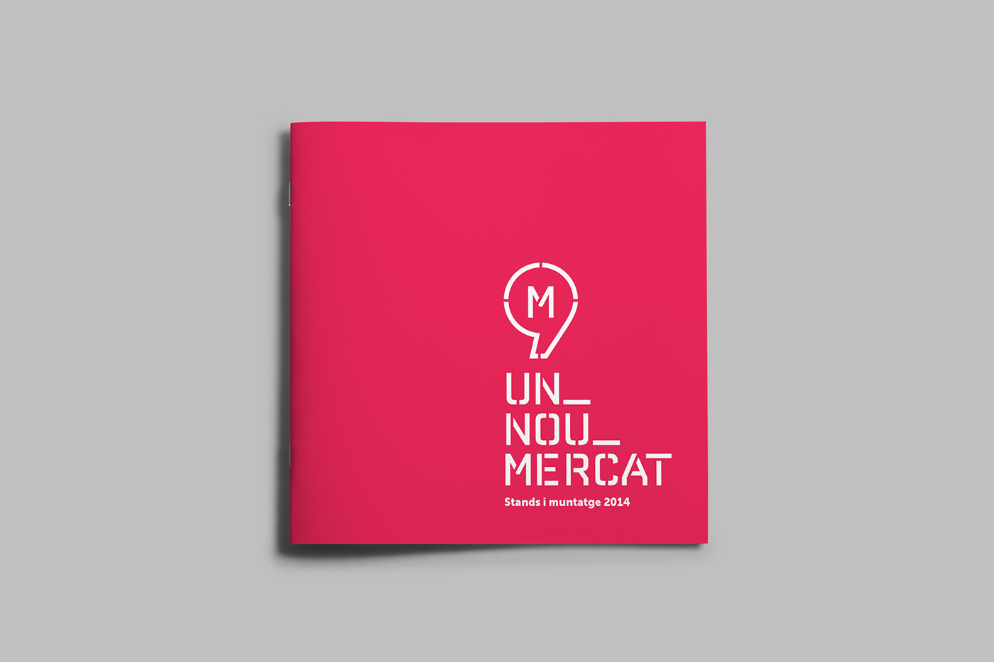 modular logo barcelona brochure stencil Stand brand print handmade Students Exhibition  Mockup identity market flat design