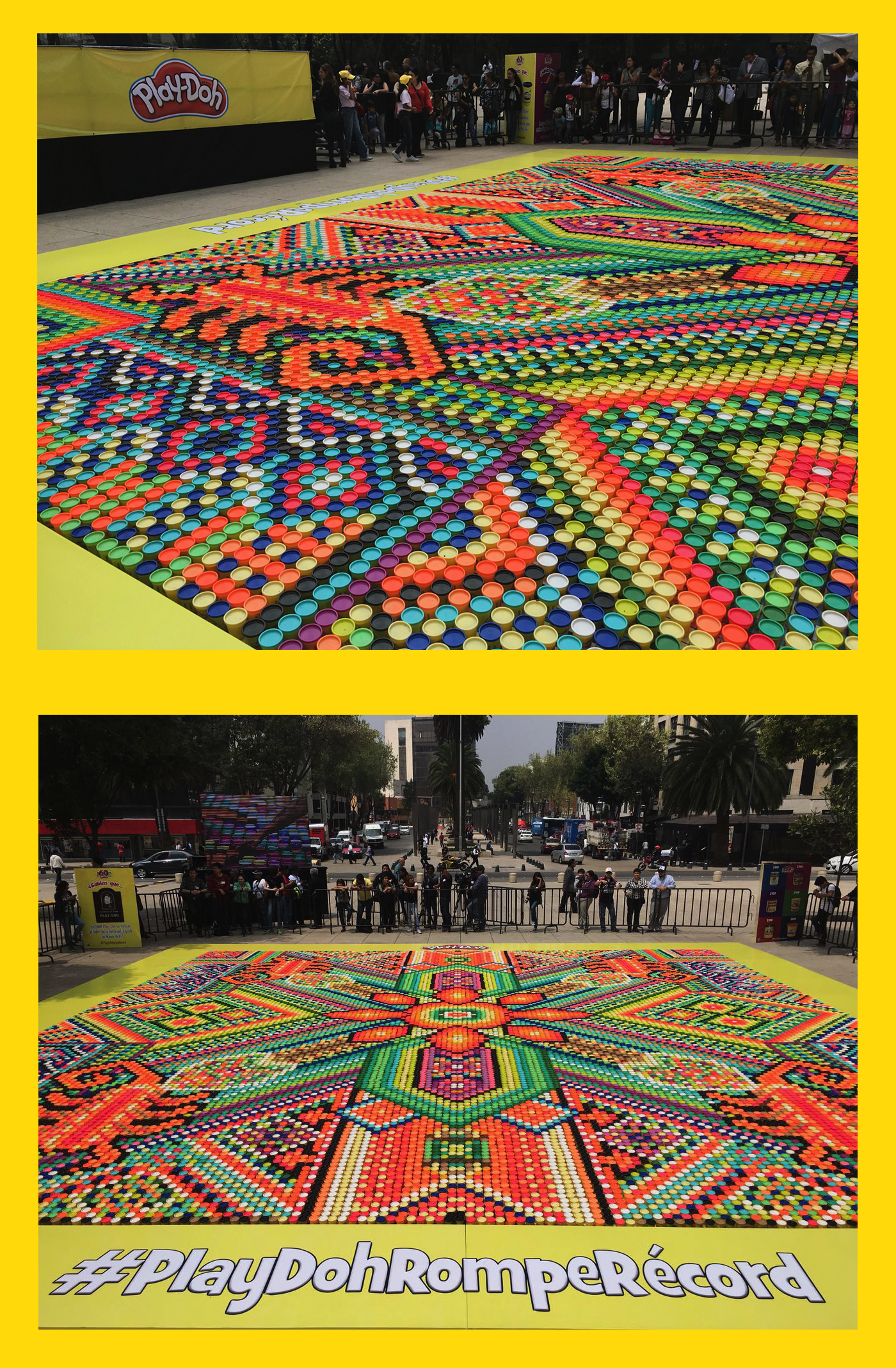 art design Mural mosaic pixelart recordguinness playdoh colors designer