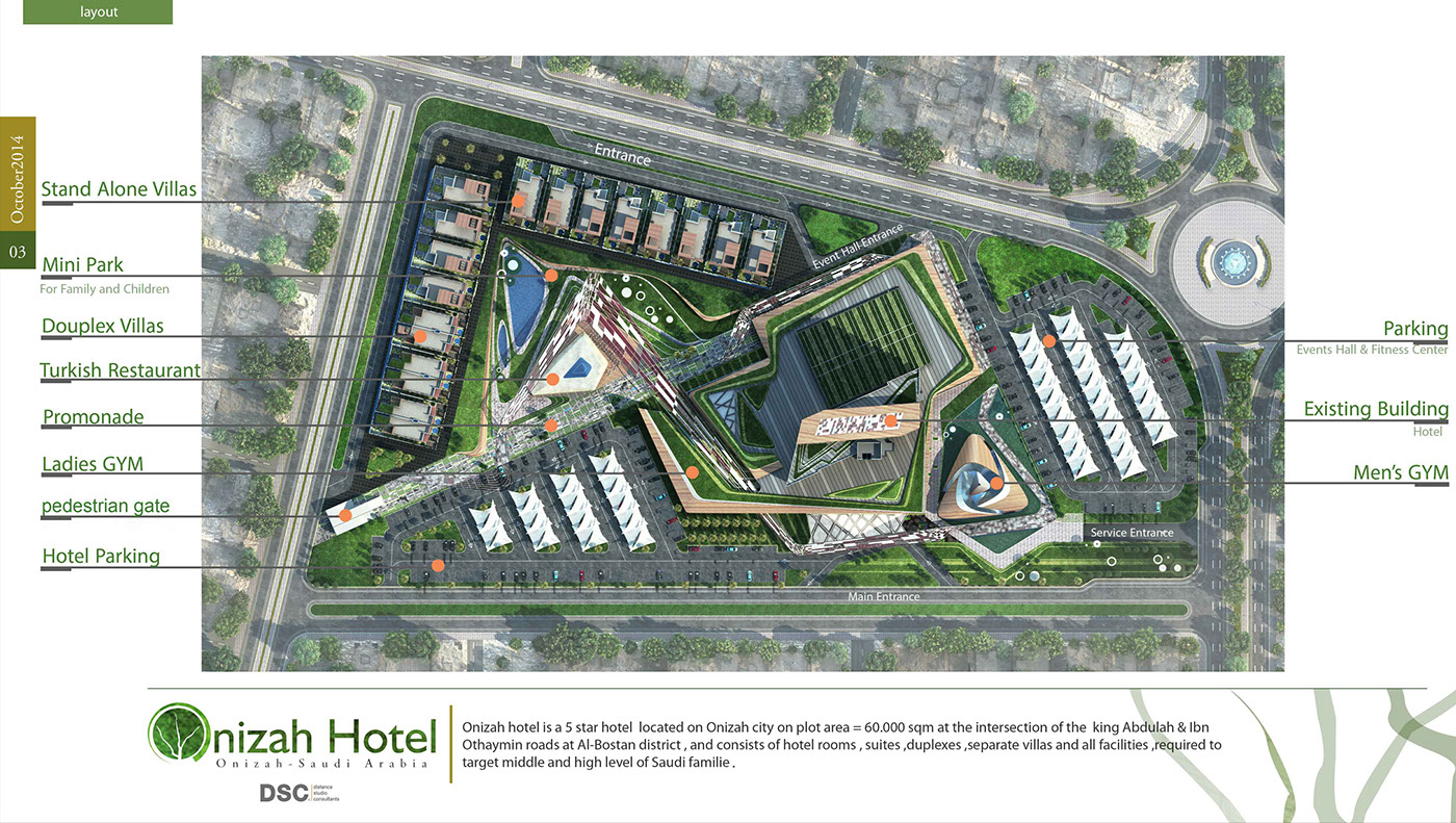 Saudi architecture Landscape hotel visualization Hospitality radisson Urban organic riyadh