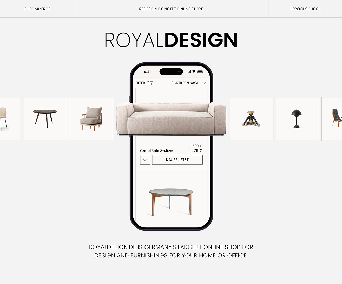 concept design e-commerce Ecommerce Figma redesign uprock ux/ui Web Design  Website