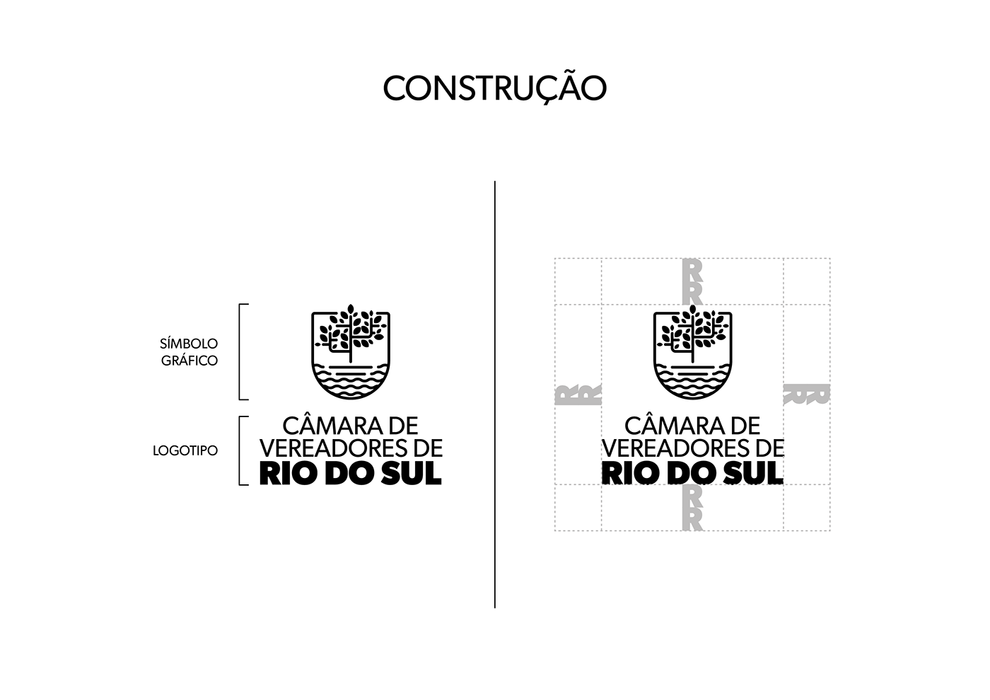 brand identity camara design logo marca Rio do Sul river Tree  Golden Ratio Government