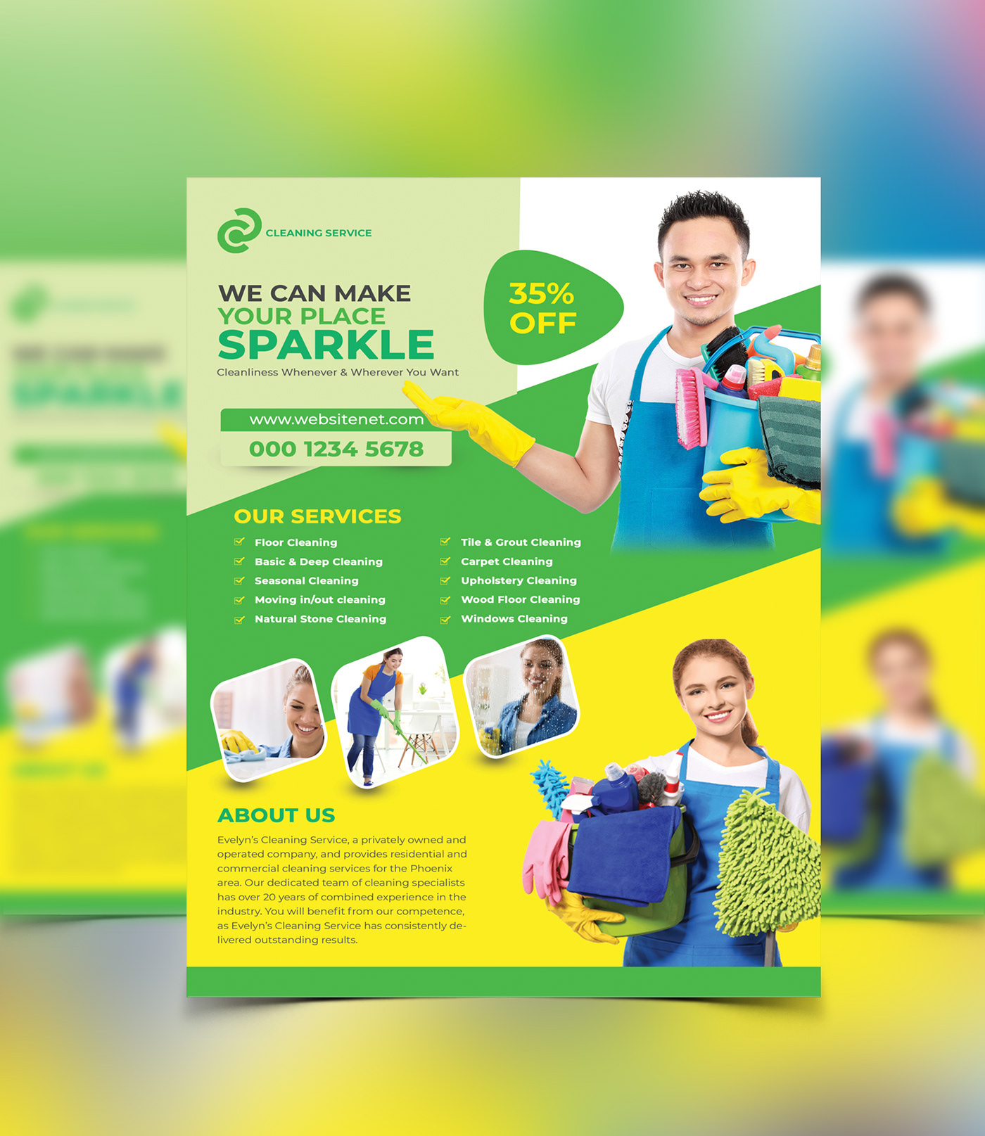 Cleaning Services Flyer  Behance With Regard To Cleaning Company Flyers Template