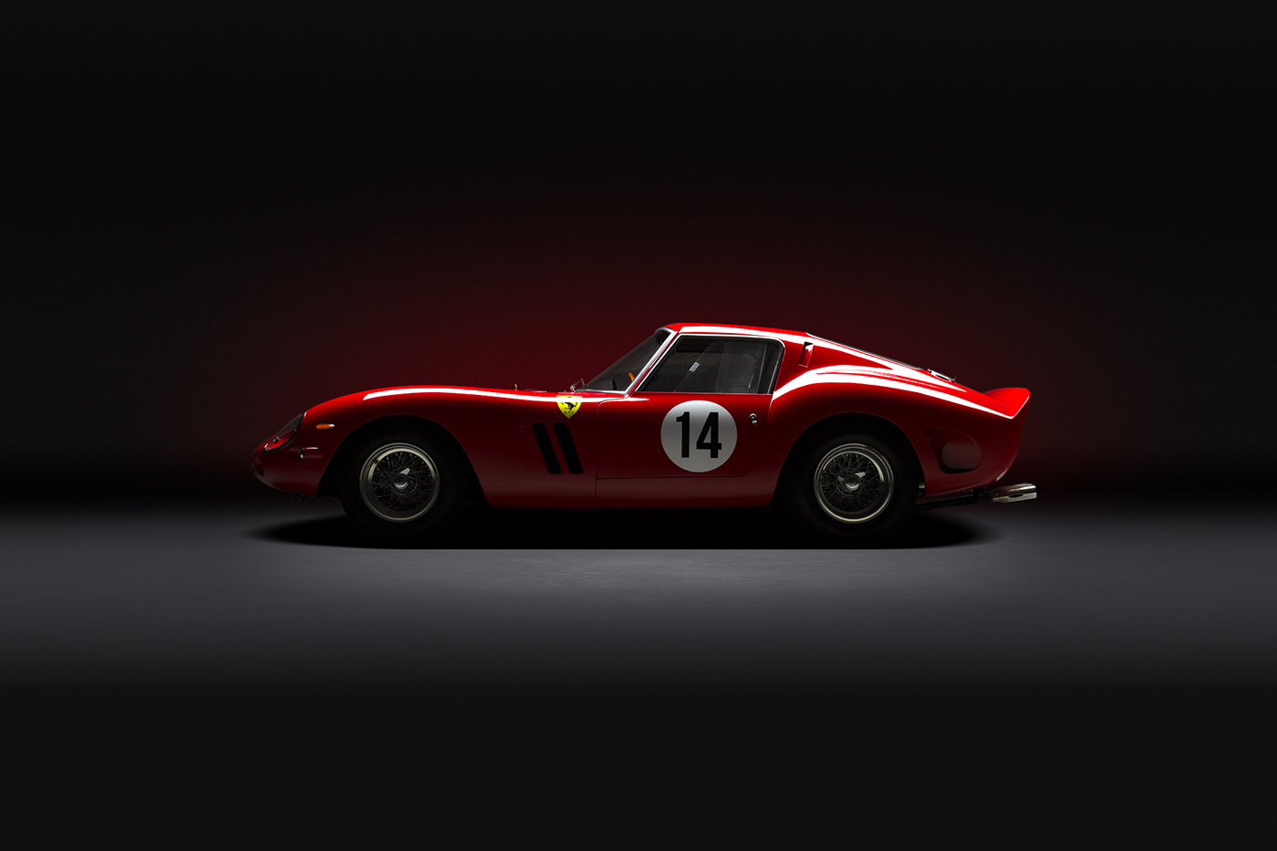 FERRARI classic car studio lightpainting Photography  automotive   supercar Cars 250gto red