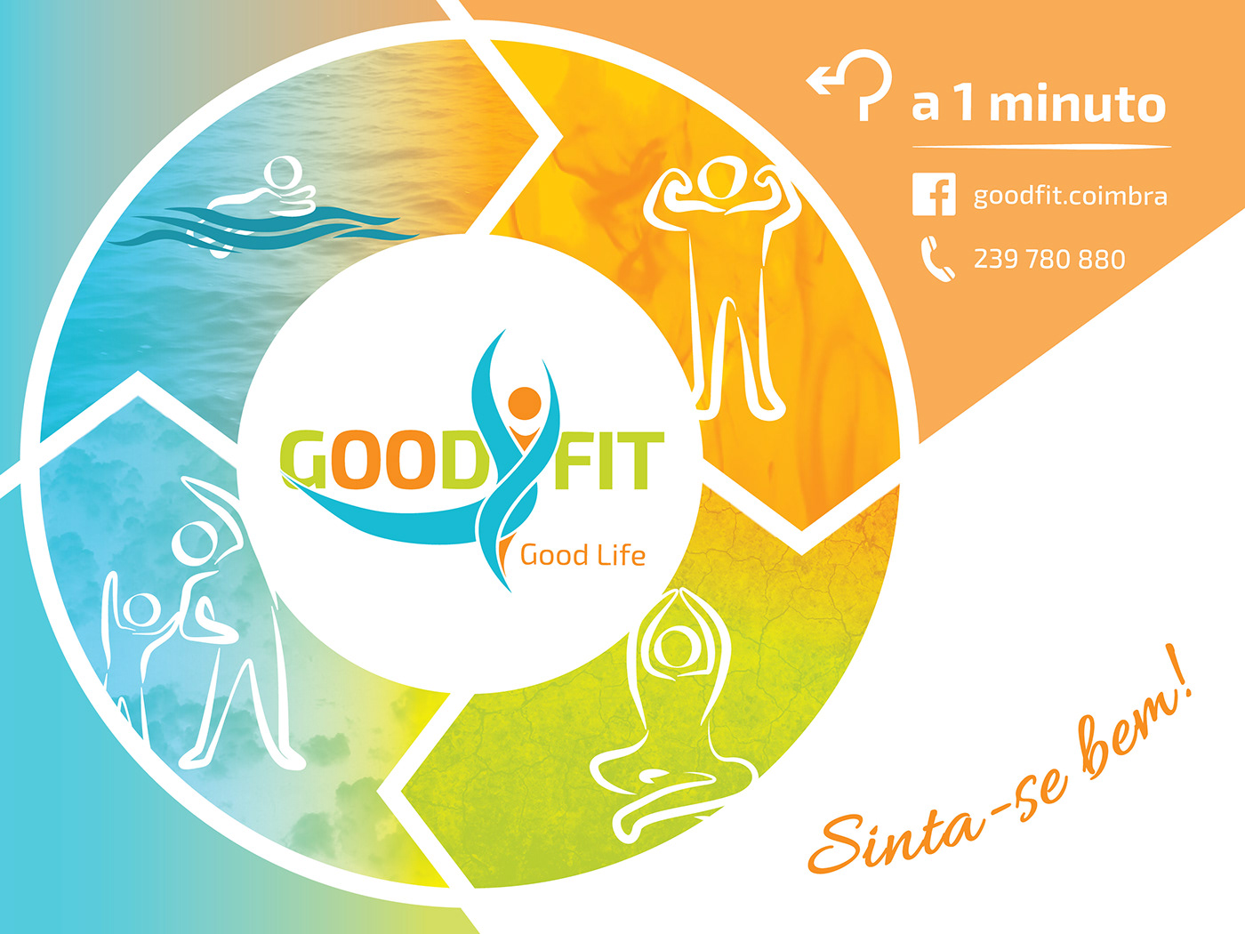 goodfit Logotipo flyer Outdoor Web Design 