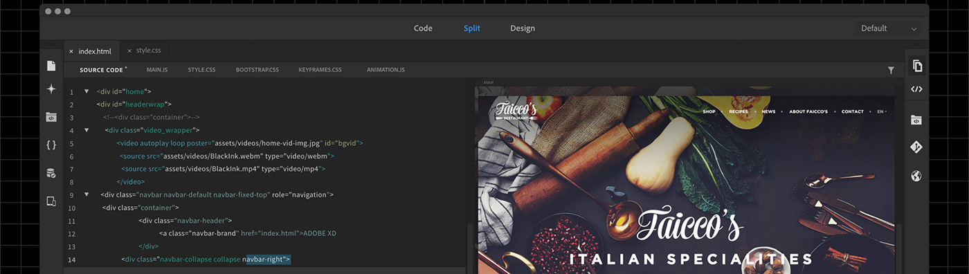 adobe code editor coding dreamweaver redesign UI ux Web Design 