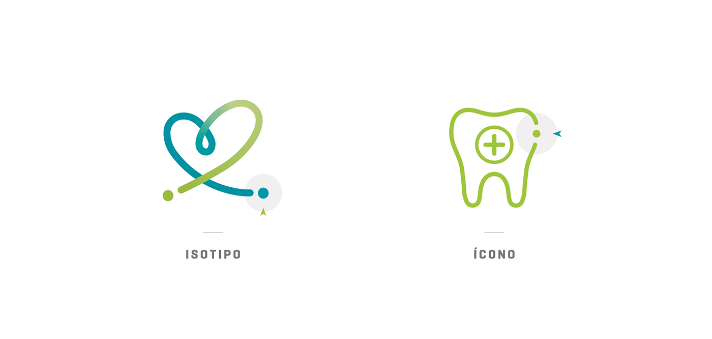 brand environment dental iconography gradient wayfinding information design teeth heart clinic Health