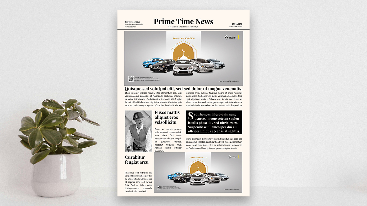 Advertising  ads press ad campaign graphic design  car advertising ramadan Creative Design automobile Newspaper Ad