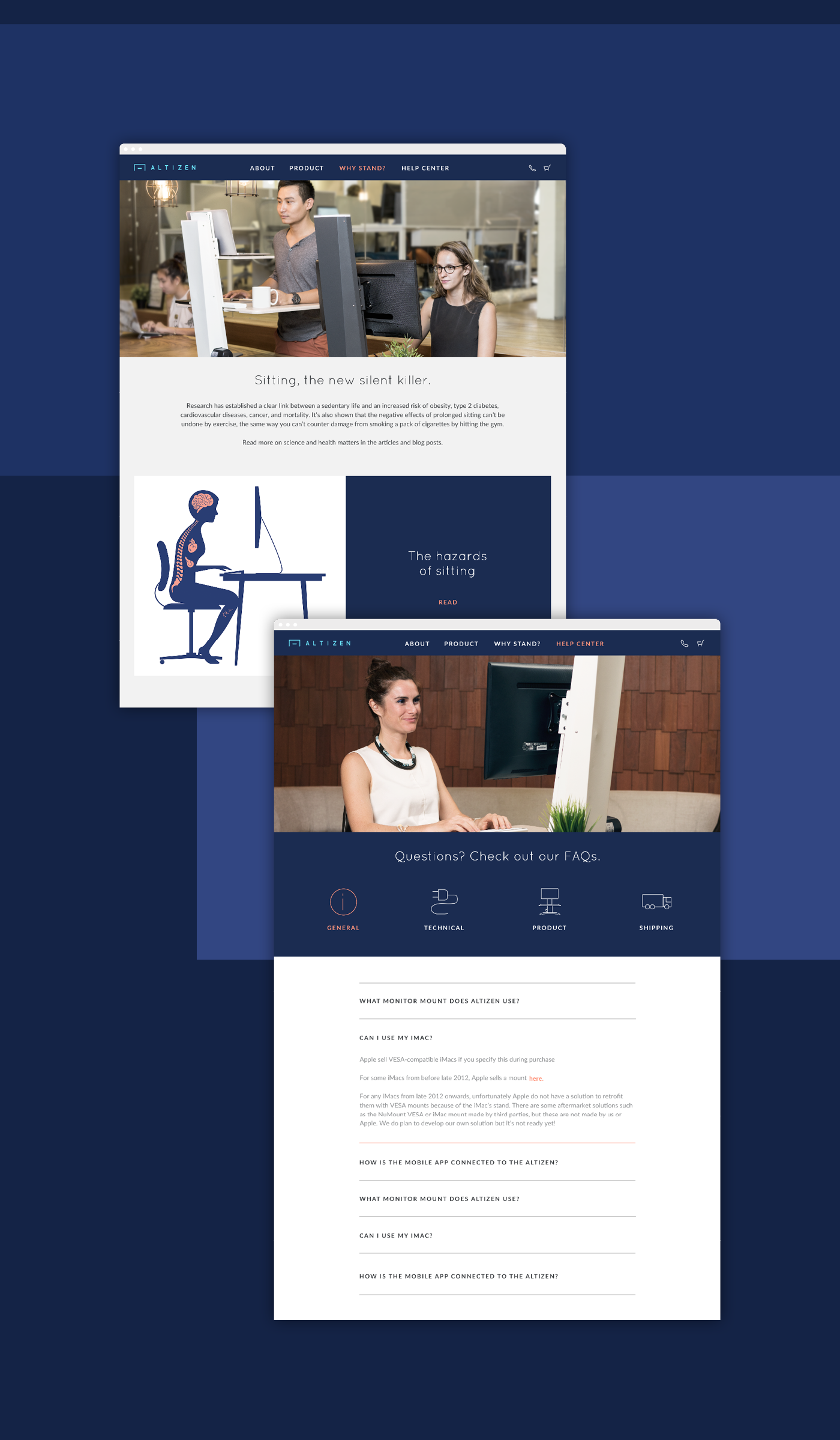 UI ux Health Stand table Office furniture Website workstation