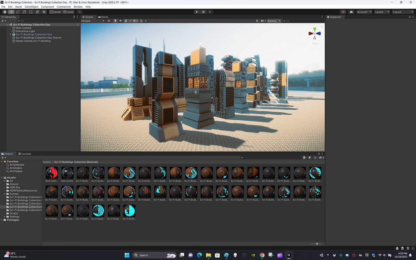 buildings sci-fi Unity 3d Unreal Engine 5 BPR visualization 3ds max architecture HDRP scifi-buildings