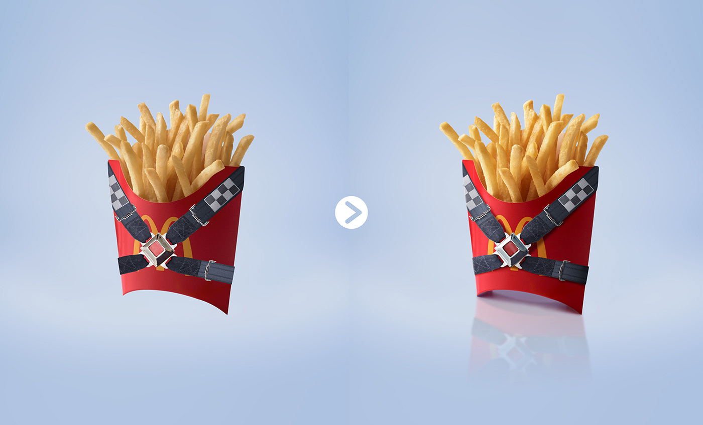 burger fast delivery Helmet McDonalds mcdonald's ad