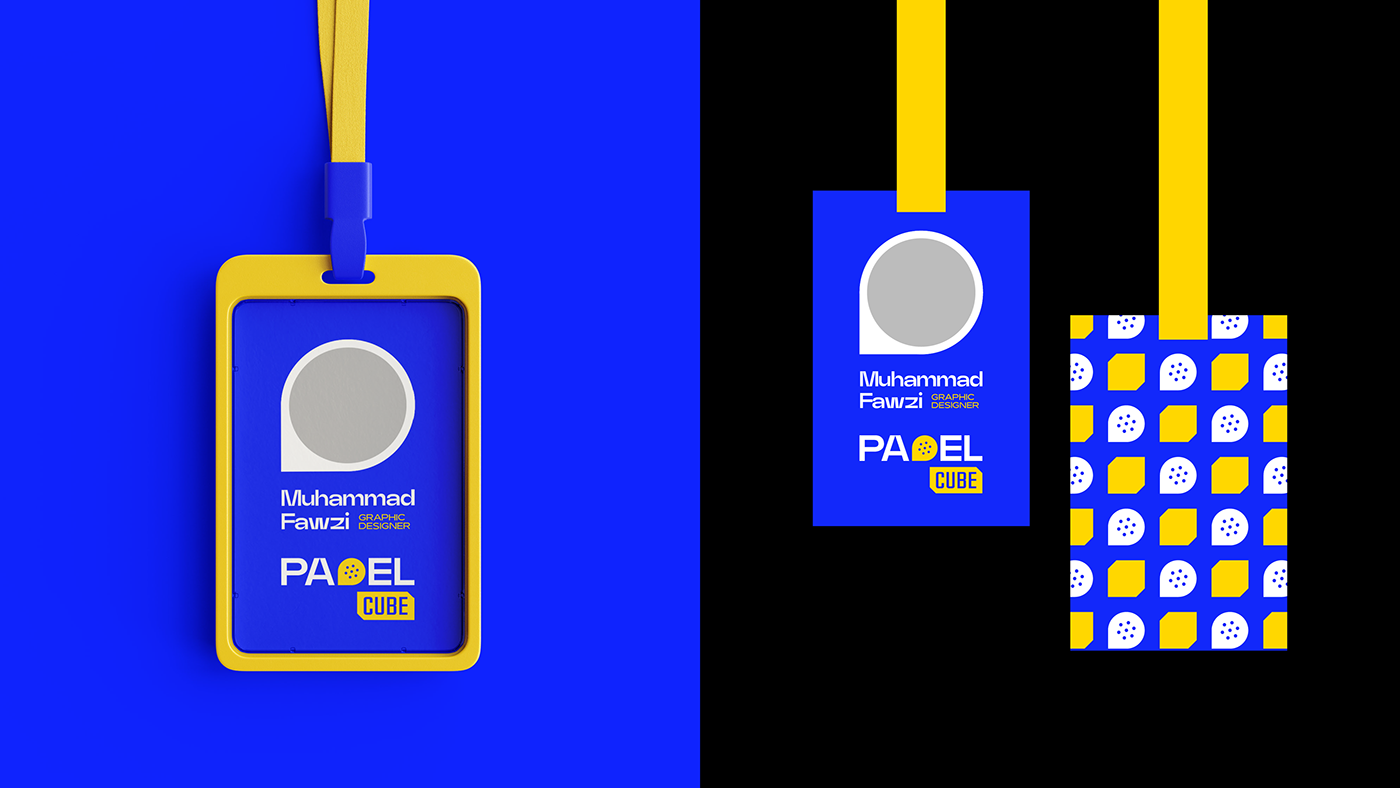 blue and yellow design doha Padel Qatar TAQNIA Taqnia Creative Agency Taqniaqa tennis Typeface