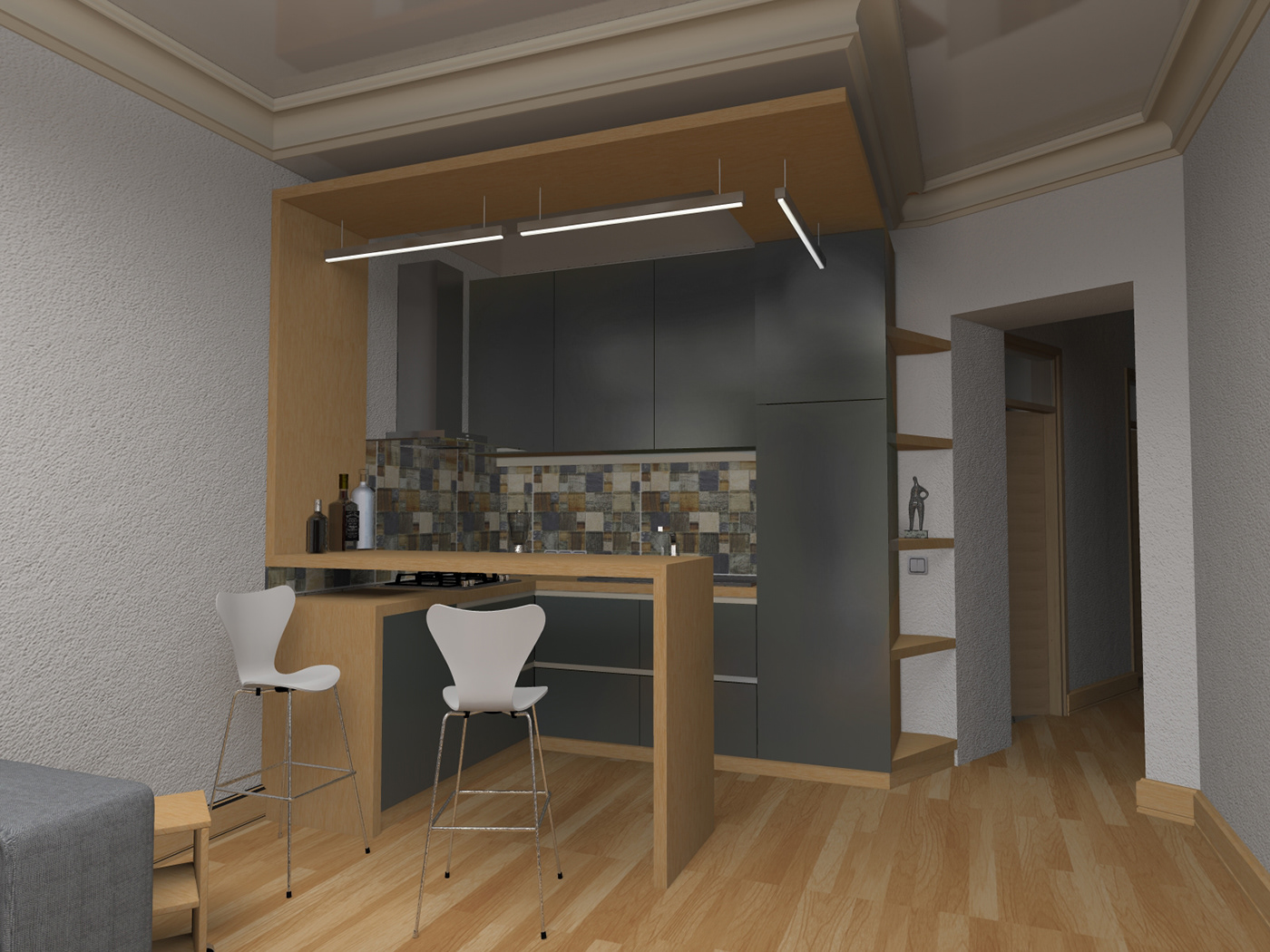 #appartment #interior #kitchen #leavingroom