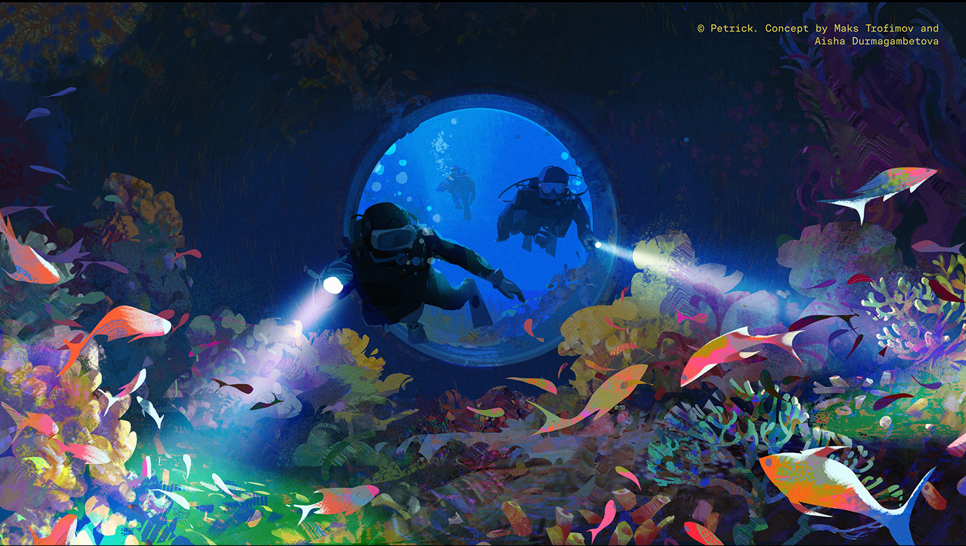 3D blender underwater diver social