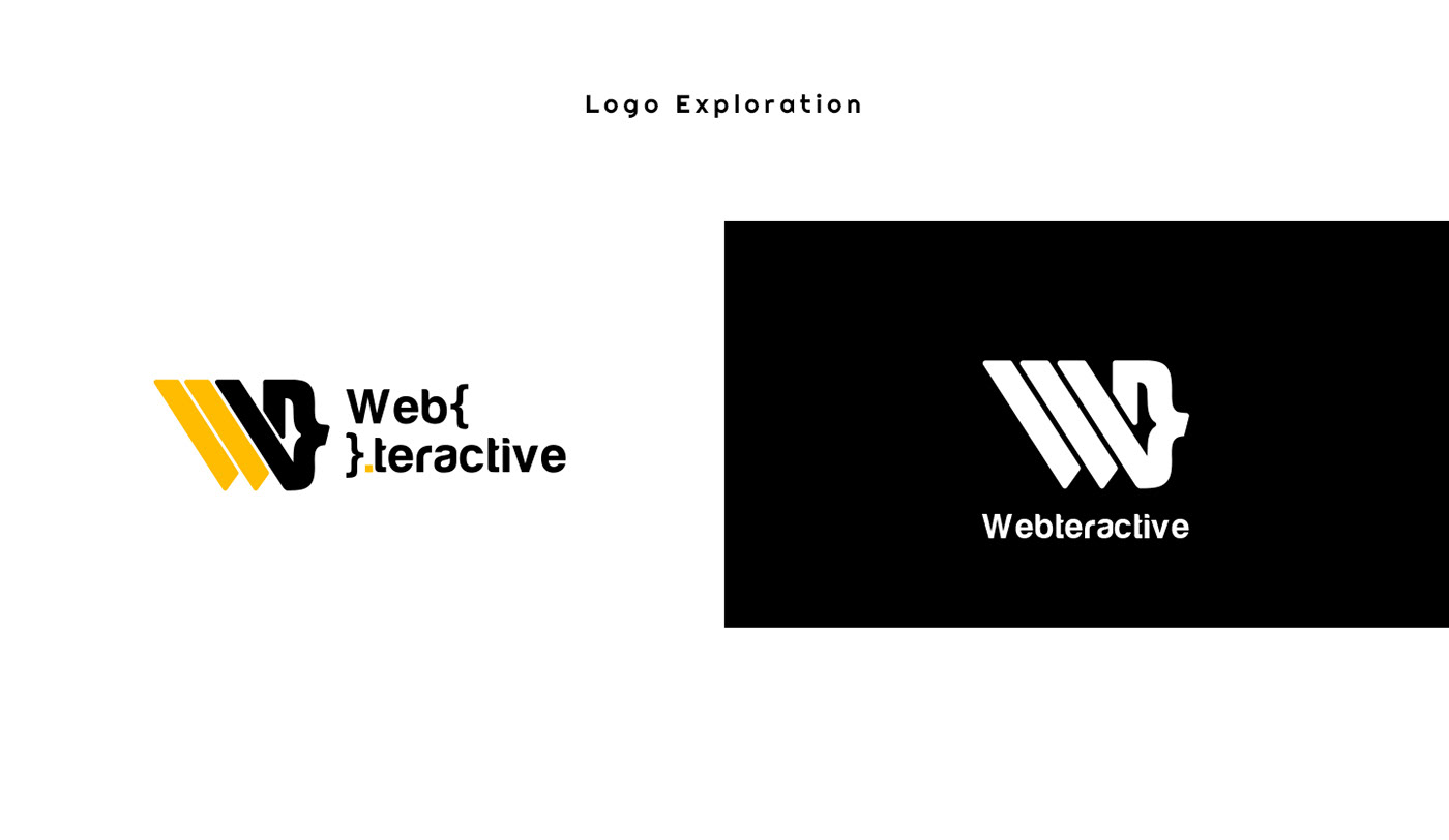 illustrations branding  Logo Design monogram webteractive Mockup logo identity logo exploration Branding design w logo