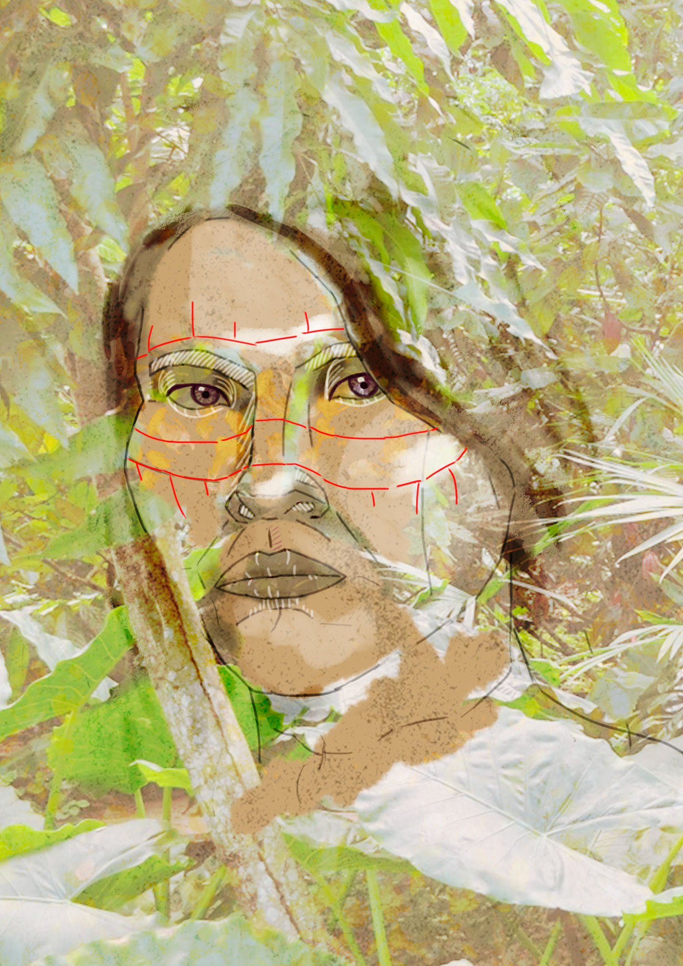 arte digital color digital ilustracion photoshop portraint retrato rostros wacom Nature