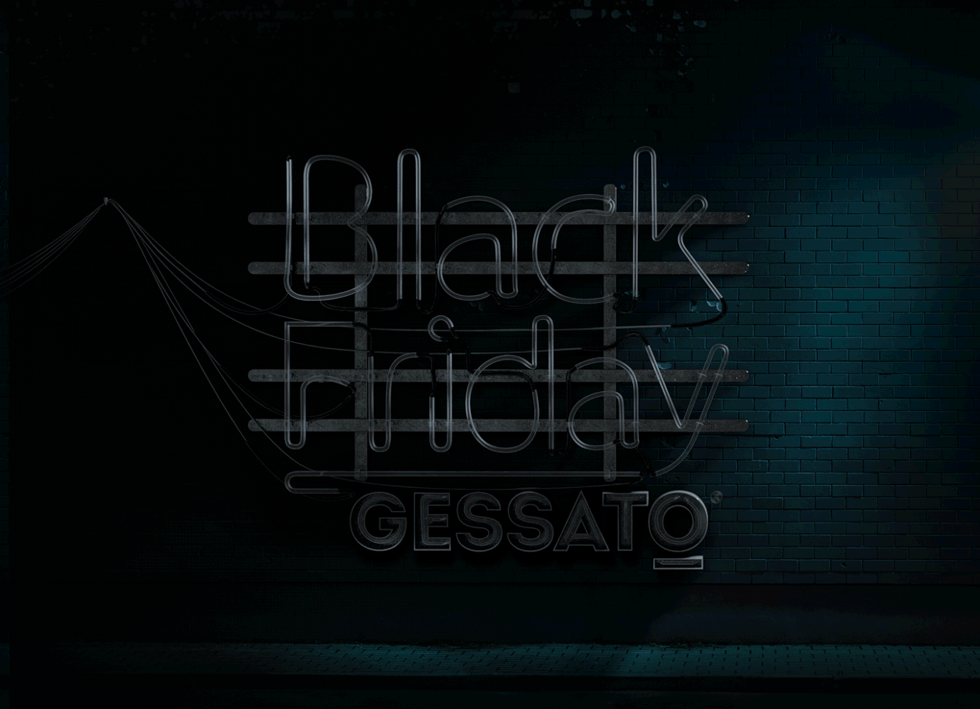 Black Friday gessato 3D NEON 3D cinema 4d