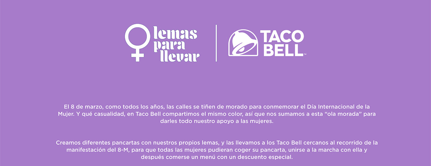 manifestacion mujer publicidad Taco Bell
