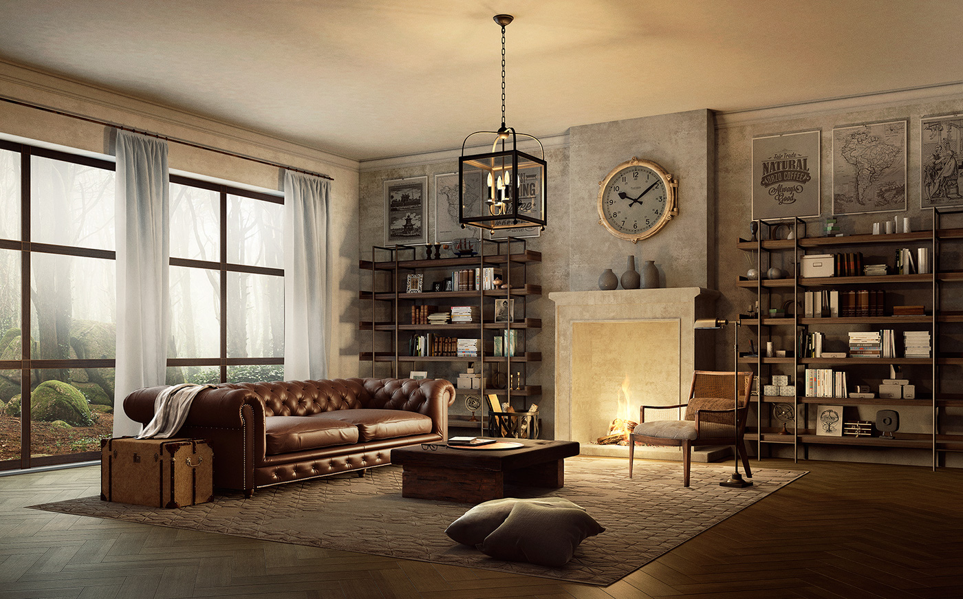 CGI furniture indoor Render archiqutecture Post Production image art creative retouching 