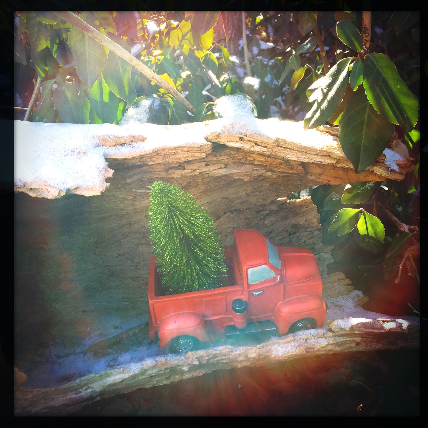 Christmas iphonography hipstamatic red toy Truck