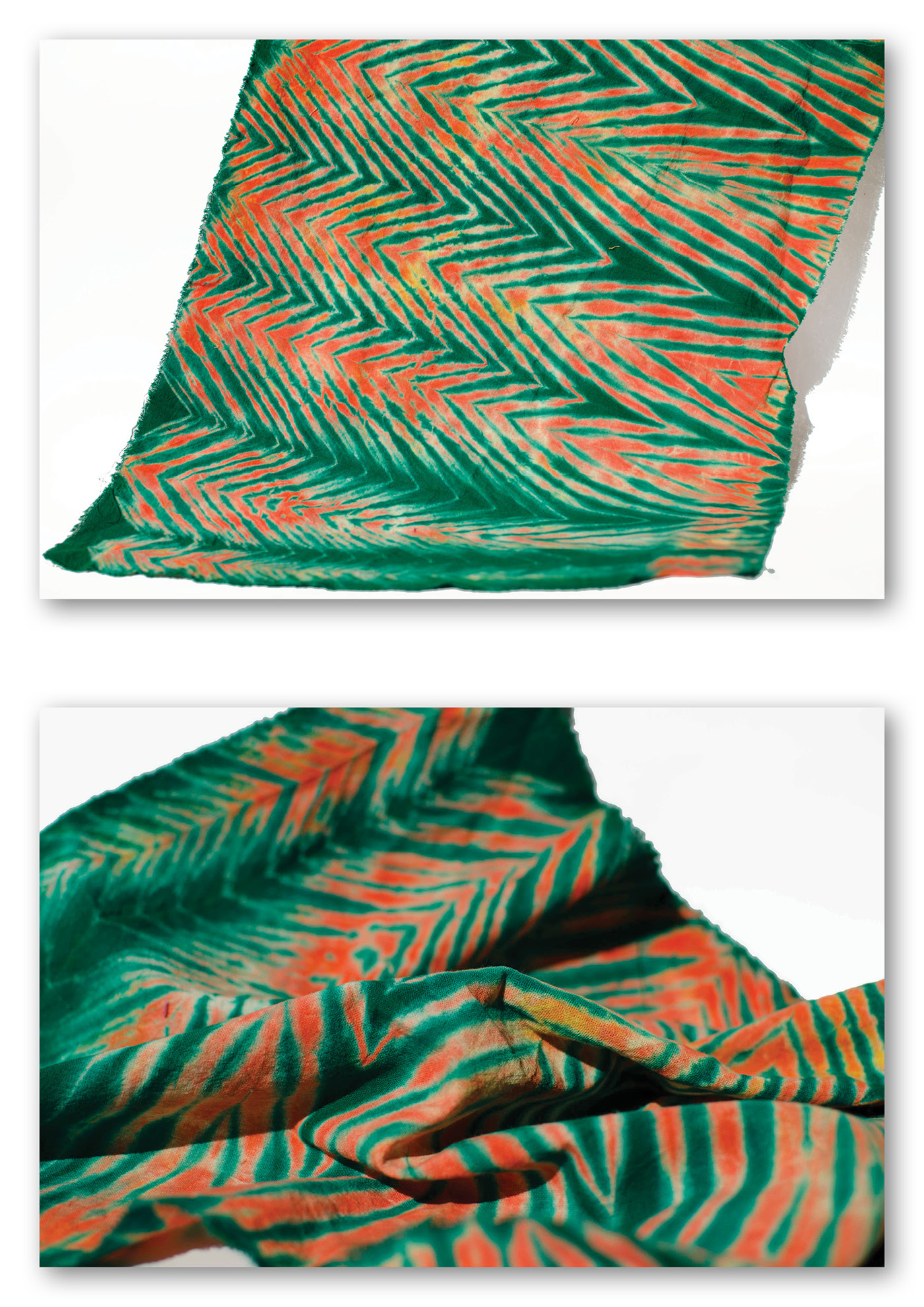 arashi shibori bandhani Lehariya dyeing clamp dyeing dye textile colorful