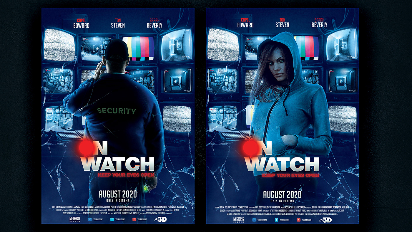 creative market design bundles movie poster template movie poster psd crime thriller action mystery security movie poster