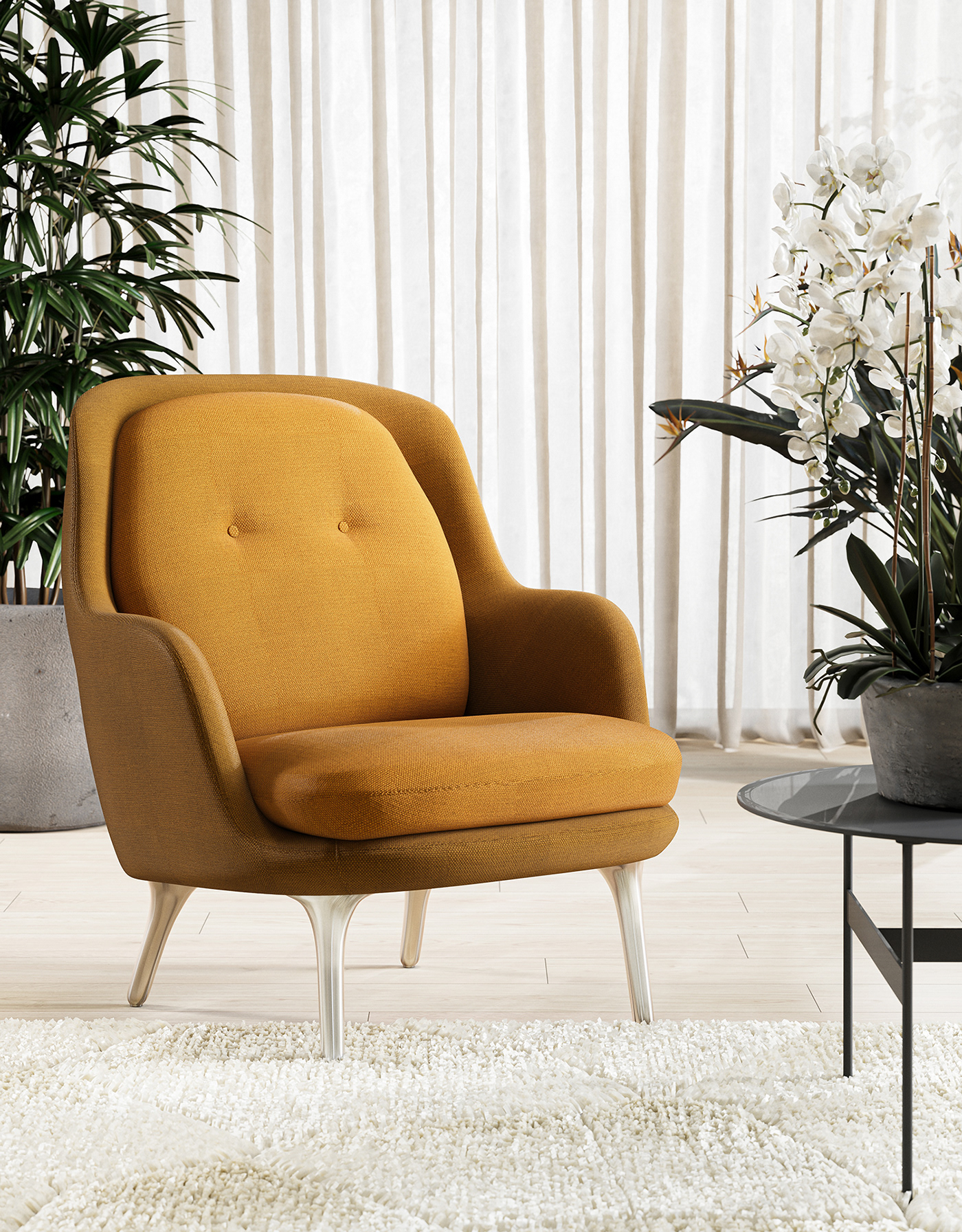fritz hansen chair interior design  furniture photorealistic product product design  Product Rendering design