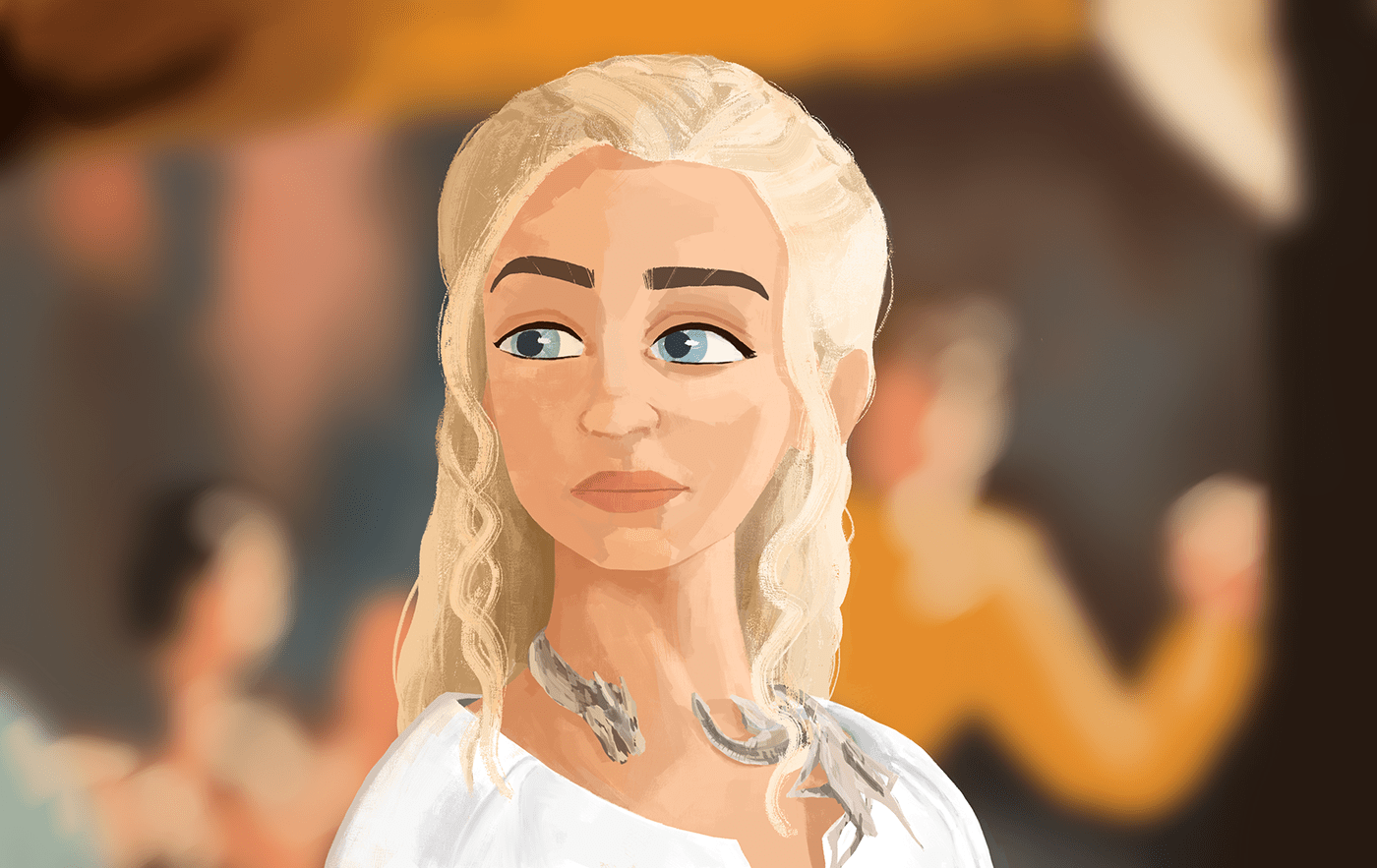daenerys digital painting fanart Game of Thrones got gotfanart ILLUSTRATION  Illustrator ilustracion mother of dragons painting   Photo study