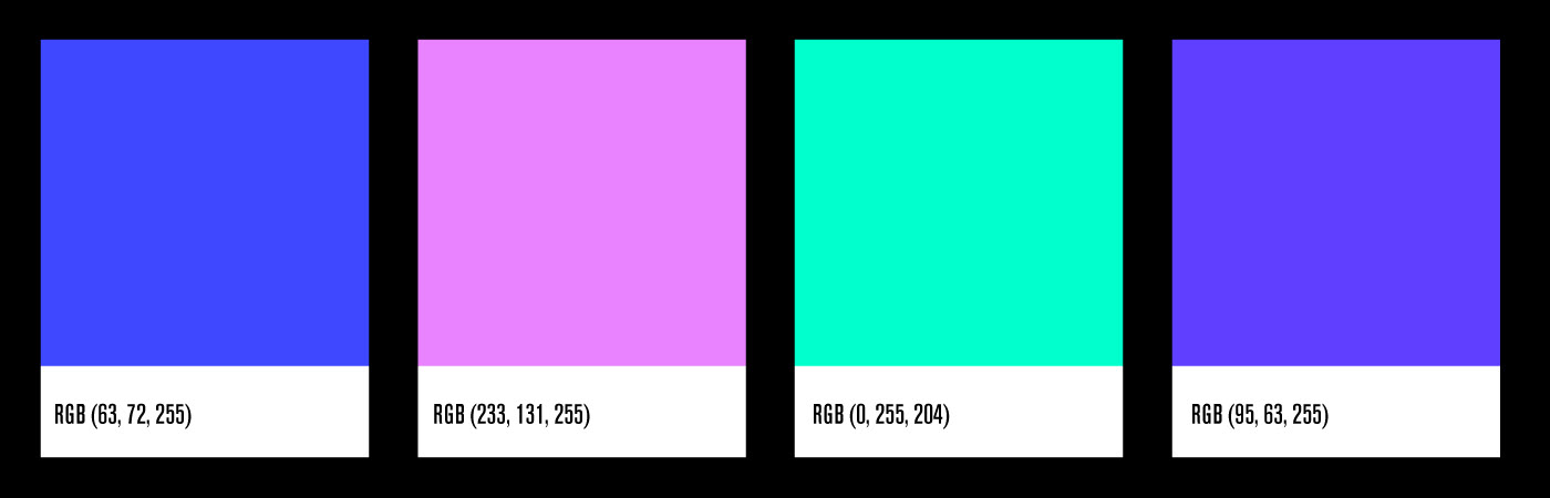 Series of colors and pantone used to drawing