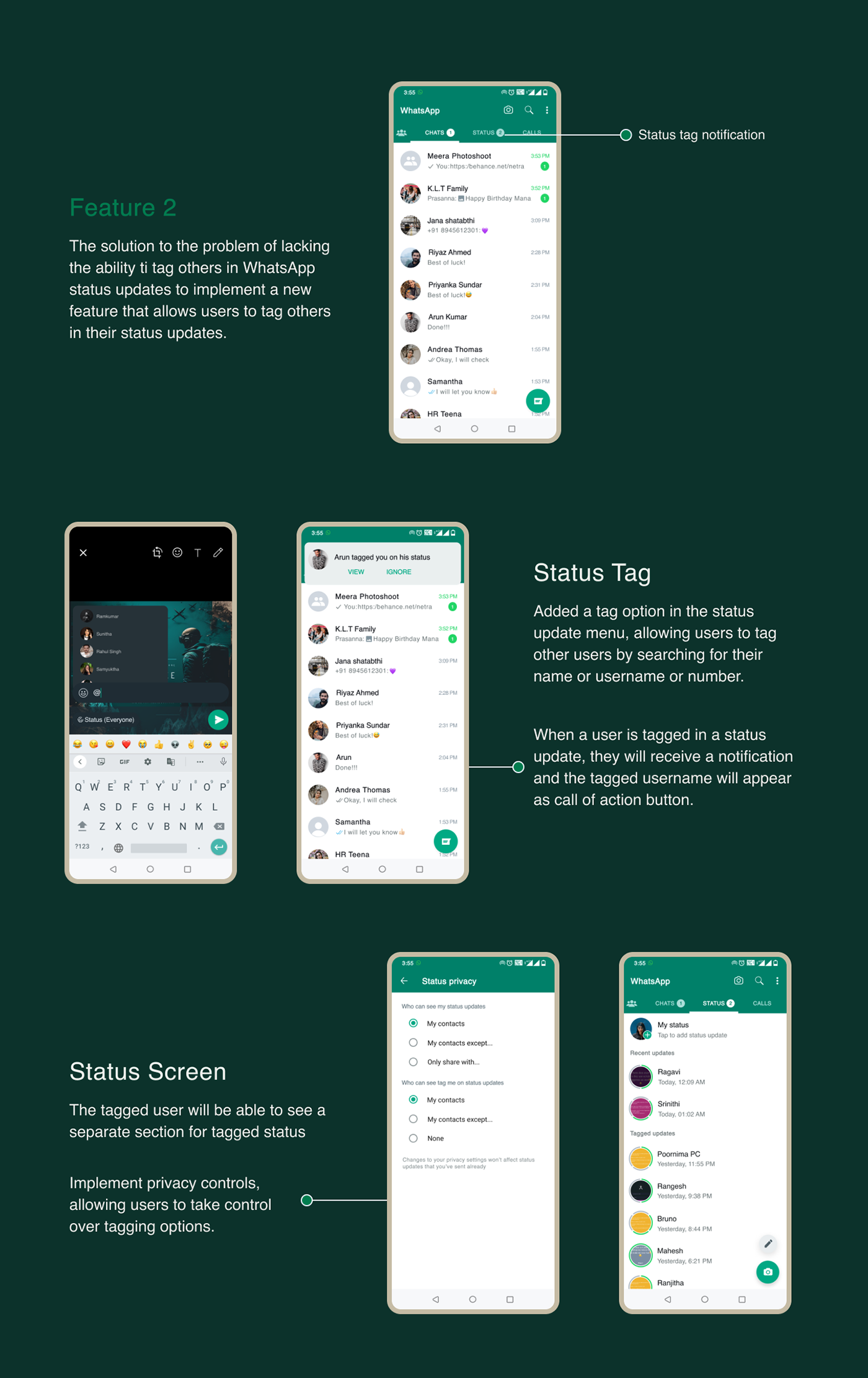 Case Study Responsive Responsive Design responsive website ui design ui ux UX design WhatsApp WhatsApp Redesign Whatsapp Status