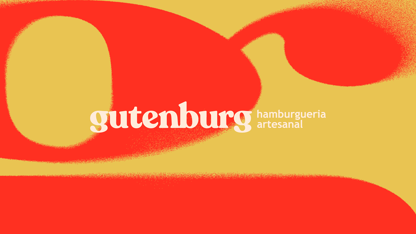 brand identity design Food  hamburguer Logotype restaurant tipography gutenburg identidade visual branding  Gutenberg