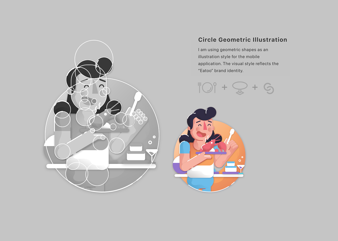 UI digital Interaction design  Culinary ILLUSTRATION  ux mobile app design app social